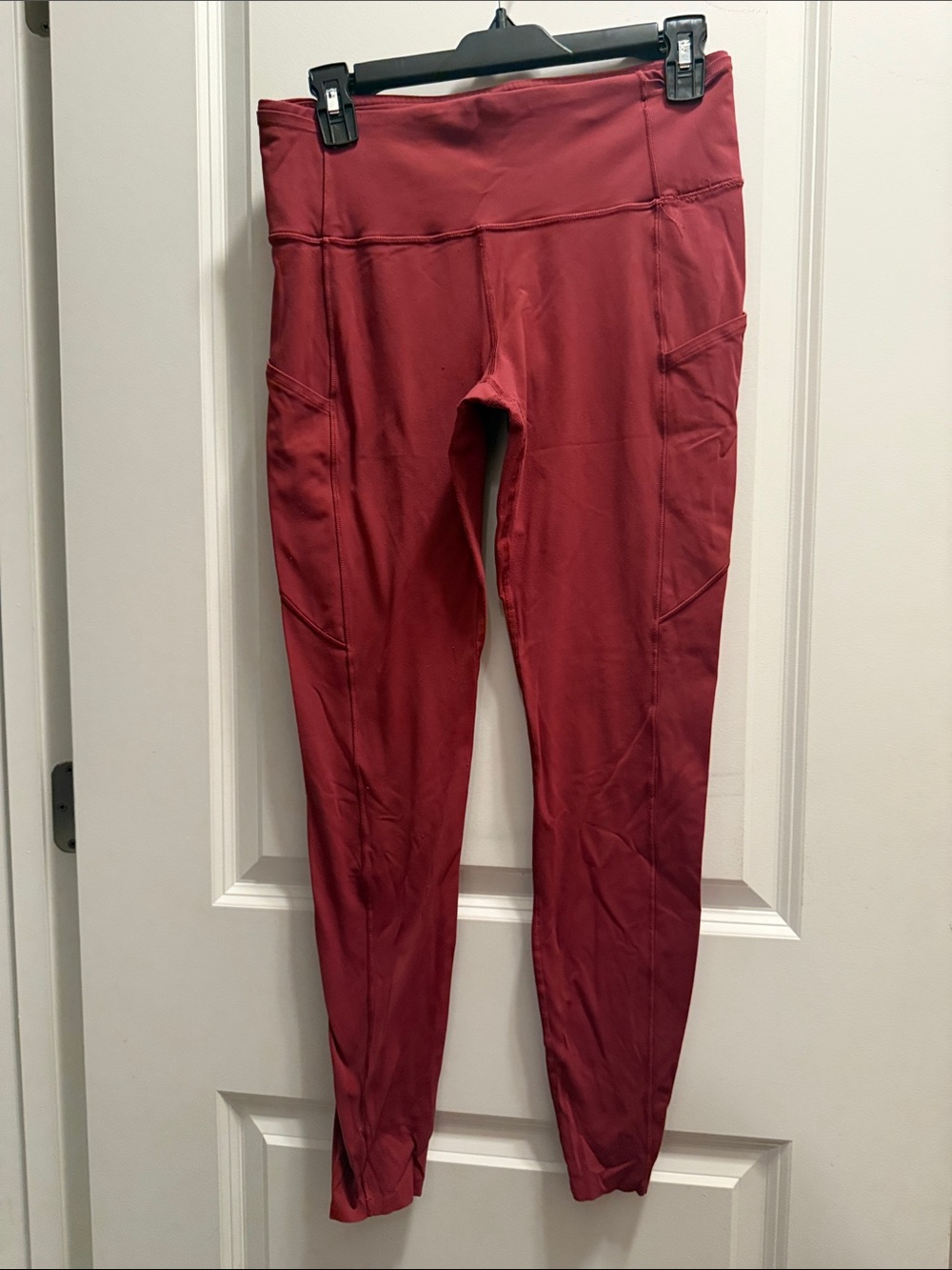 lululemon athletica Women's Red Leggings with Side Pockets